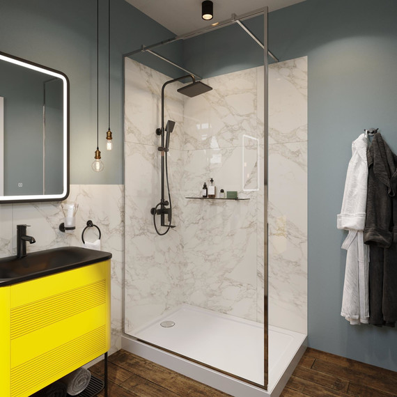 Душевая перегородка Stworki Хельсинки 120 cм MV-XE-120-CR (стекло 8 мм) хром/прозрачное - фото 3