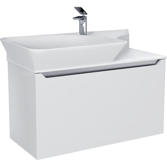 Тумба подвесная с раковиной Stworki Ши 80 см TR-593471, белый - фото 11