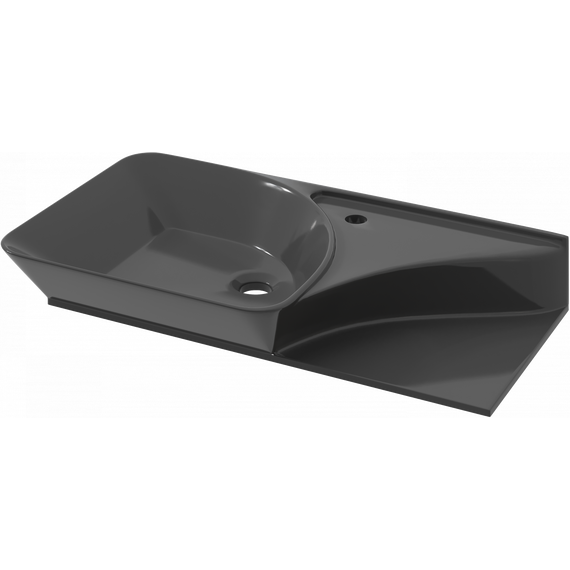 Тумба подвесная с раковиной Stworki Ши 80 см 609720, белый - фото 11