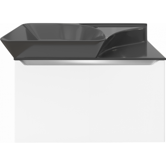 Тумба подвесная с раковиной Stworki Ши 80 см 609720, белый - фото 8