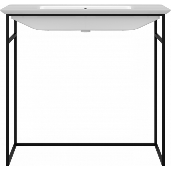 Консоль напольная с раковиной Stworki Мосс 90 см KR-601932, чёрный - фото 10