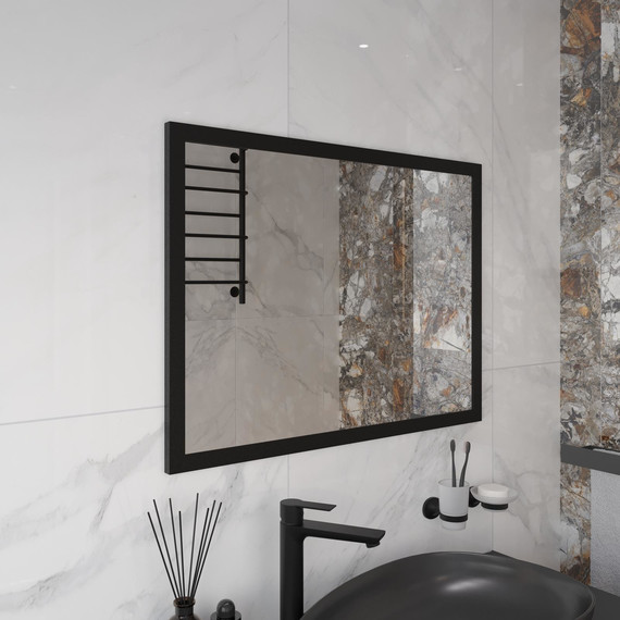 Зеркало Stworki Брамминг 60 см ФР-00002475, чёрный - фото 4