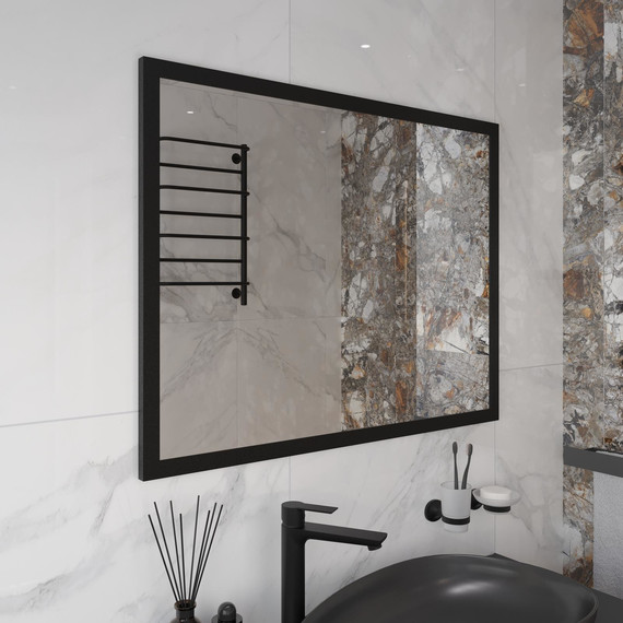 Зеркало Stworki Брамминг 70 см ФР-00002467, чёрный - фото 4