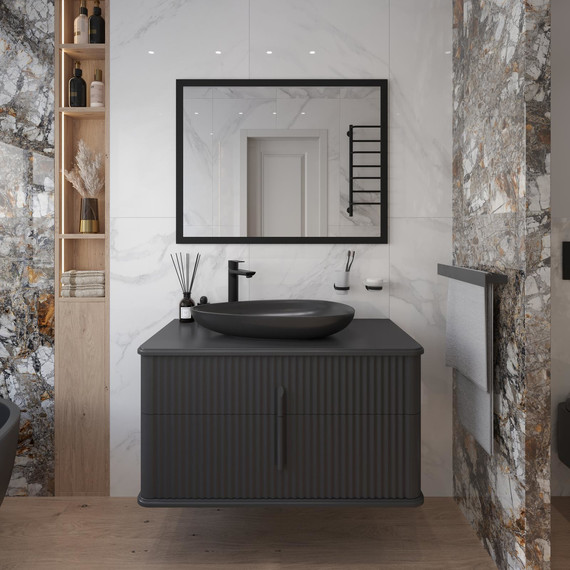 Зеркало Stworki Брамминг 70 см ФР-00002467, чёрный - фото 3