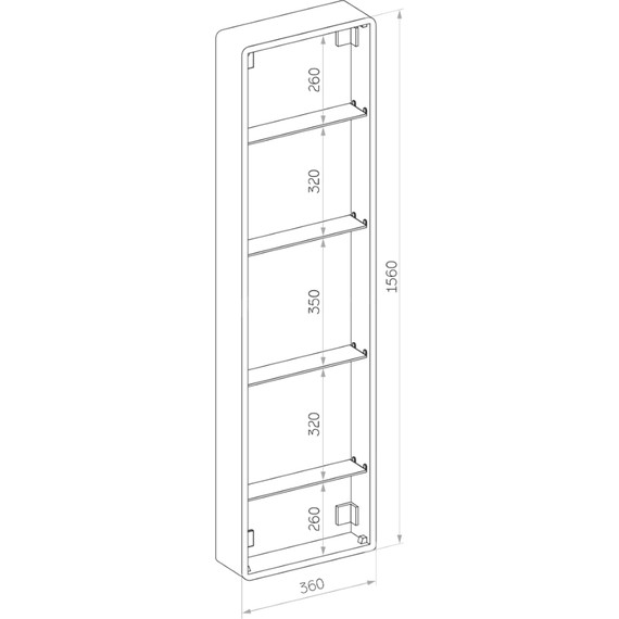 Пенал подвесной Stworki Ольборг МВК181, серый - фото 2