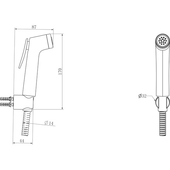 Гигиенический душ Stworki Ларвик S186011-7Q02-I012, чёрный - фото 2