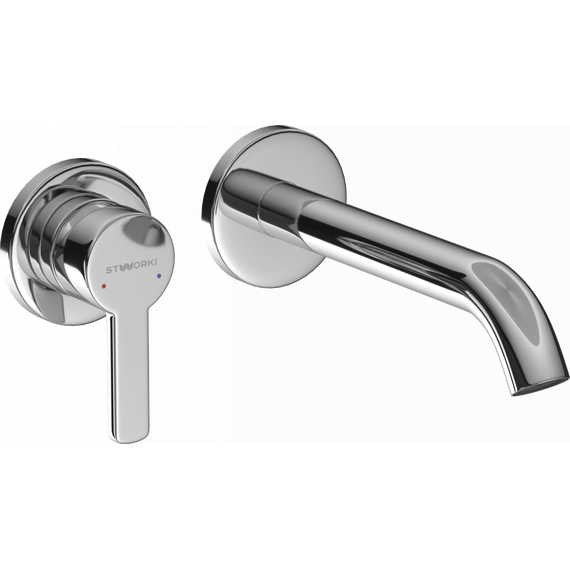 Смеситель для раковины настенный Stworki Стокгольм 32351-595/1BG-IG11 (со скрытой частью) - фото 5