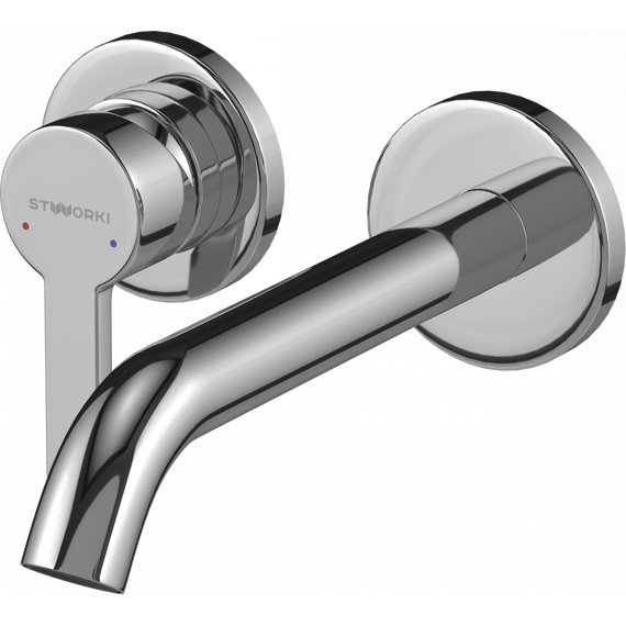Смеситель для раковины настенный Stworki Стокгольм 32351-595/1BG-IG11 (со скрытой частью) - фото 6