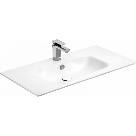 Консоль напольная с раковиной Stworki Мосс 90 см KR-601932, чёрный - фото 9