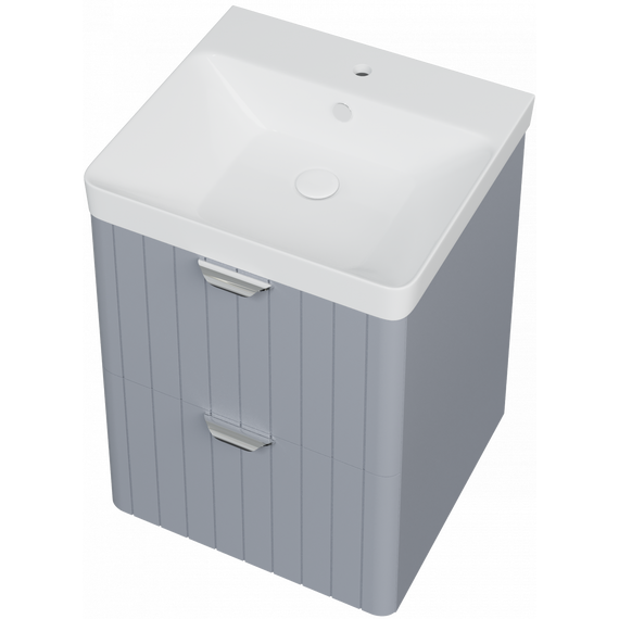 Тумба подвесная с раковиной Stworki Ларвик 50 см TR-622509, серый - фото 13