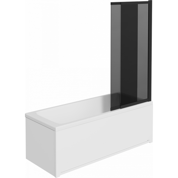 Шторка для ванны Stworki Нюборг 98x145 см STW_801_BL_T, чёрный/тонированное - фото 12