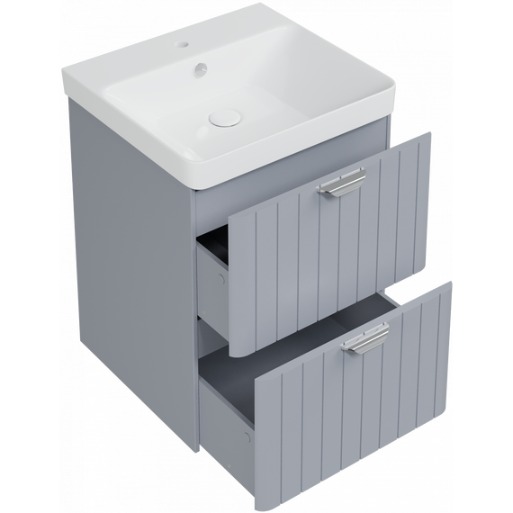 Тумба подвесная с раковиной Stworki Ларвик 50 см TR-622509, серый - фото 14