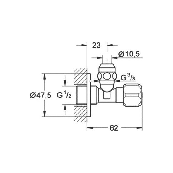 Вентиль угловой GROHE 2201700M - фото 2