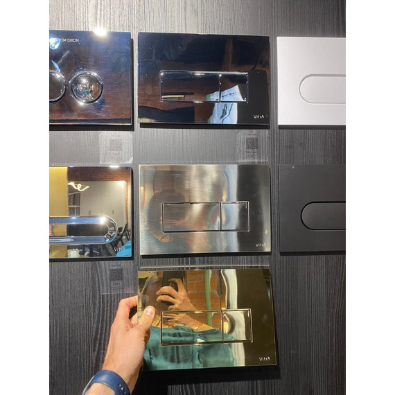 Кнопка смыва Vitra Root Square 740-2324, золото глянцевое - фото 2