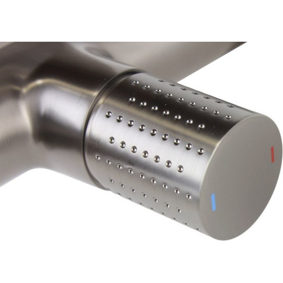 Смеситель для раковины настенный Bronze de Luxe Liberty 301GG, графит, Цвет производителя: оружейная сталь - фото 2