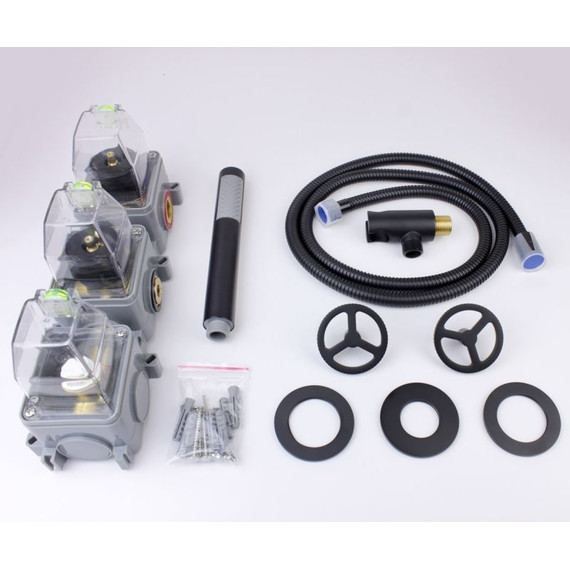 Душевая система для душа Bronze de Luxe Liberty 5011B-L, чёрный матовый - фото 12