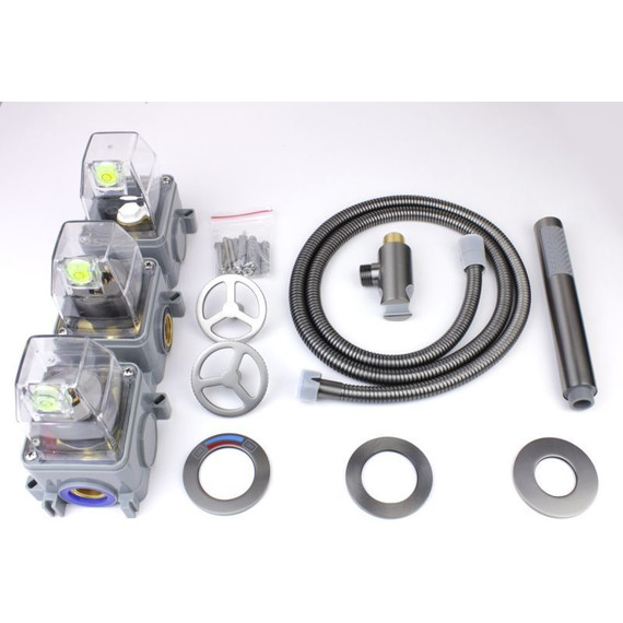 Душевая система для душа Bronze de Luxe Liberty 5011GG-L, графит - фото 14