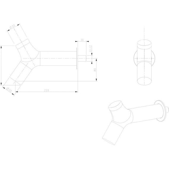 Верхний душ Bronze de Luxe Liberty 50x50 мм 501B-P, чёрный матовый - фото 7