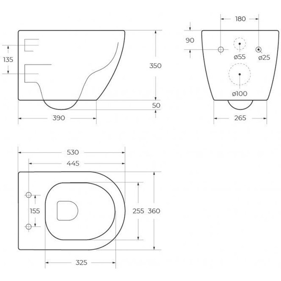 Унитаз подвесной безободковый Cezares Stream-Tor CZR-2426-TH-TOR/SC с тонкой крышкой микролифт (Система смыва торнадо) - фото, картинка 10 Унитаз подвесной безободковый Cezares Stream-Tor CZR-2426-TH-TOR/SC с тонкой крышкой микролифт (Система смыва торнадо) - фото 10