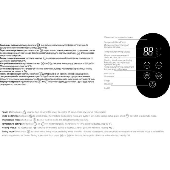 Первый в мире интеллектуальный полотенцесушитель Dagen One 470x145 мм OSW (скрытое подключение) белый матовый - фото 8