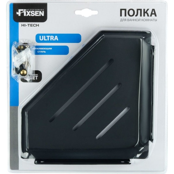 Полка угловая Fixsen FX-841B, цвет чёрный - фото 2