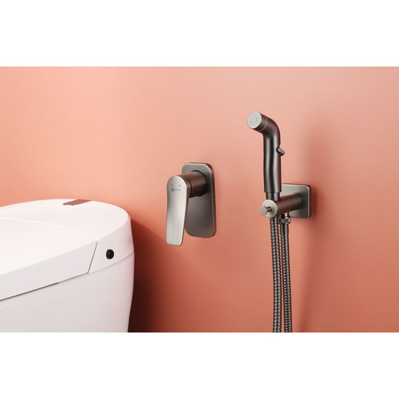 Набор для гигиенического душа Lemark Bronx LM3719GM, графит - фото 2