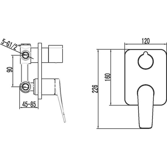 Смеситель для ванны Lemark Bronx LM3728GM (на три выхода) графит - фото 3