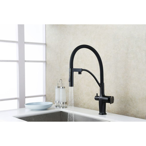 Смеситель для кухни Lemark Bronx LM3761BL, черный - фото 6