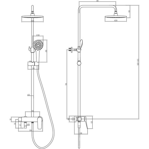 Душевая стойка Lemark Bronx LM3762GM, графит - фото 6
