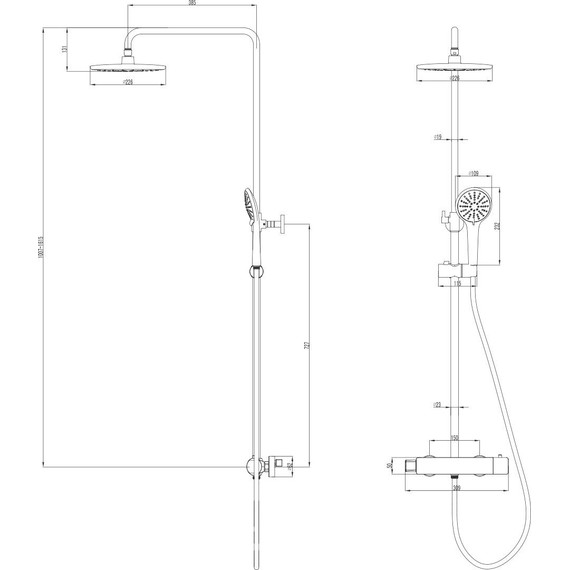 Душевая стойка с термостатом Lemark Bronx LM3770BL, черный - фото 6