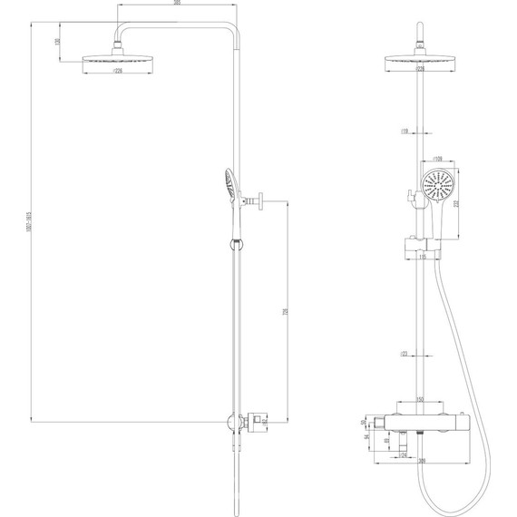 Душевая стойка с термостатом Lemark Bronx LM3772BL, черный - фото 6