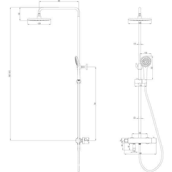 Душевая стойка с термостатом Lemark Bronx LM3772GM, графит - фото 5