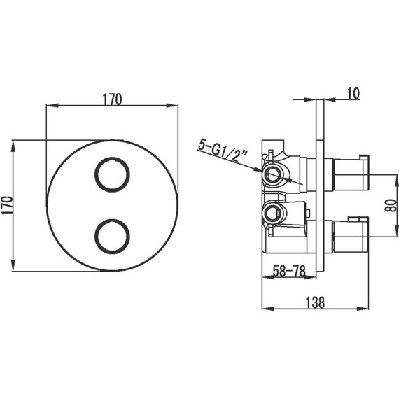 Смеситель для ванны Lemark Bronx LM7828C (на три выхода) - фото 3