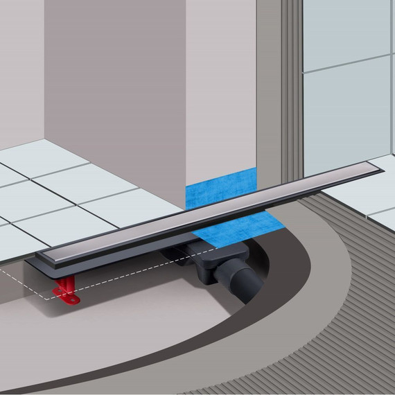 Трап Berges Wasserhaus Optim Line 80 см 095508, чёрный матовый, Цвет производителя: чёрный матовый, Размер трапа: 800 - фото 4