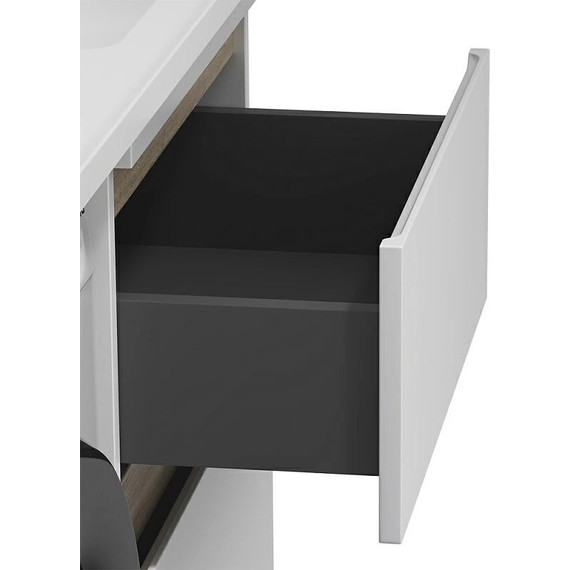 Тумба с раковиной-столешницей Am.Pm X-Joy 120 см R M85AFSX0602WG (раковина M85AWPR1201WG) белый глянцевый - фото 6