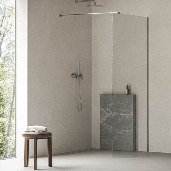 Душевая перегородка Ravak Walk-In Air 120 см GW9WG0C00Z1C с кронштейном в комплекте, хром/прозрачное - фото 