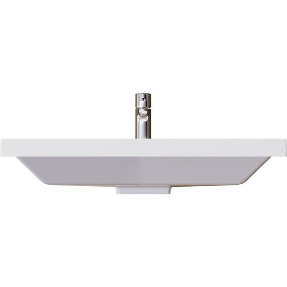 Тумба подвесная с раковиной Mirsant Dante 80 см (раковина Style 80) белый - фото 8