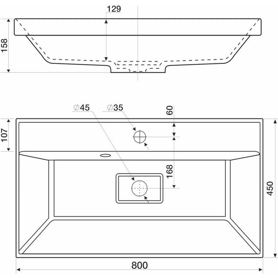 Тумба подвесная с раковиной Mirsant Dante 80 см (раковина Style 80) белый - фото 11