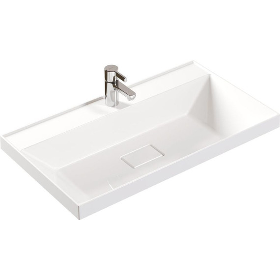 Тумба подвесная с раковиной Mirsant Dante 80 см (раковина Style 80) серый матовый - фото 2