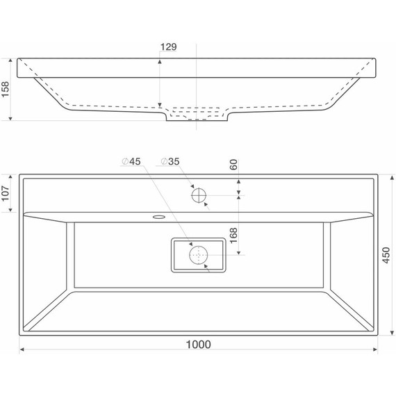 Тумба подвесная с раковиной Mirsant Dante 100 см (раковина Style 100) серый матовый - фото 12