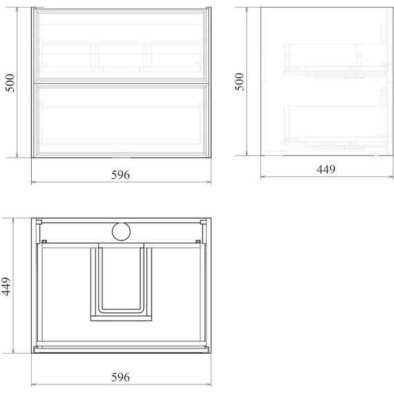 Тумба подвесная с раковиной Mirsant Dante 60 см (раковина Style 60) белый - фото 9