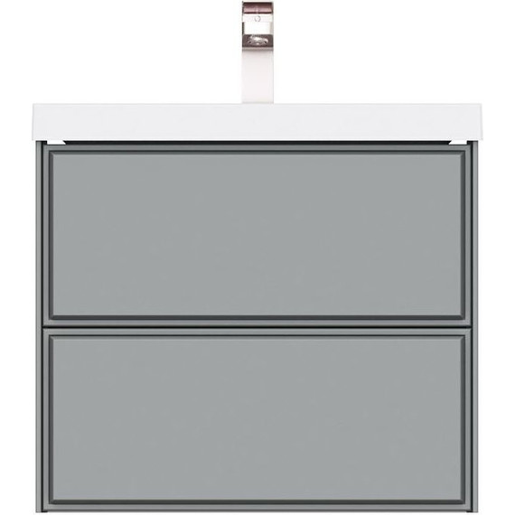 Тумба подвесная с раковиной Mirsant Dante 60 см (раковина Style 60) серый матовый - фото, картинка 7 Тумба подвесная с раковиной Mirsant Dante 60 см (раковина Style 60) серый матовый - фото 7