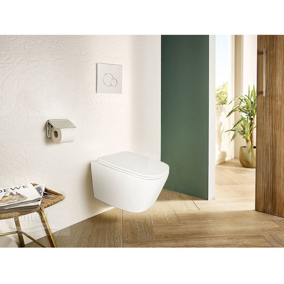 Инсталляция с подвесным унитазом комплект: Grohe Solido 38811KF0 с подвесным безободковым унитазом Loranto Delphi 91343 сиденье микролифт, крепление, кнопка смыва чёрная матовая, Цвет производителя: чёрный матовый - фото 15