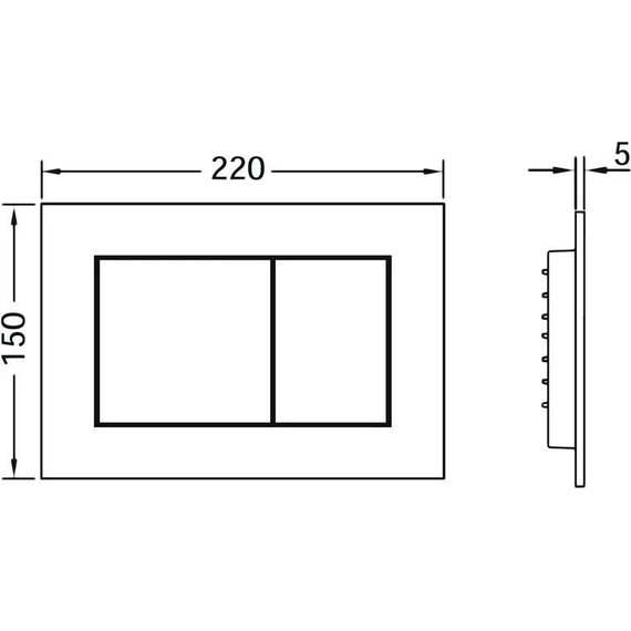 Кнопка смыва TECE now 9240438 с текстурированной поверхностью, графит - фото, картинка 2 Кнопка смыва TECE now 9240438 с текстурированной поверхностью, графит - фото 2