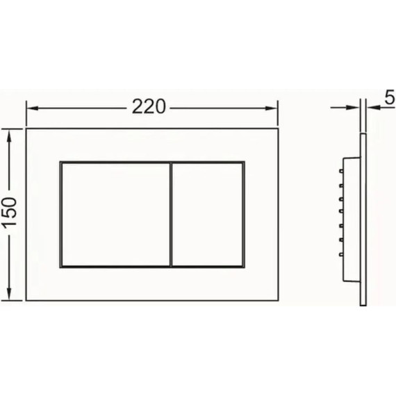 Кнопка смыва TECE now 9240418, никель матовый - фото, картинка 2 Кнопка смыва TECE now 9240418, никель матовый - фото 2