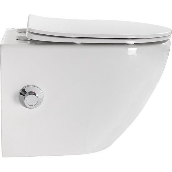 Инсталляция с подвесным унитазом комплект: Grohe Solido 38811KF0 с подвесным безободковым унитазом-биде BelBagno Uno BB3105CHR-BS/SC сиденье микролифт, крепление, кнопка смыва чёрная матовая, Цвет производителя: чёрный матовый - фото, картинка 4 Инсталляция с подвесным унитазом комплект: Grohe Solido 38811KF0 с подвесным безободковым унитазом-биде BelBagno Uno BB3105CHR-BS/SC сиденье микролифт, крепление, кнопка смыва чёрная матовая, Цвет производителя: чёрный матовый - фото 4