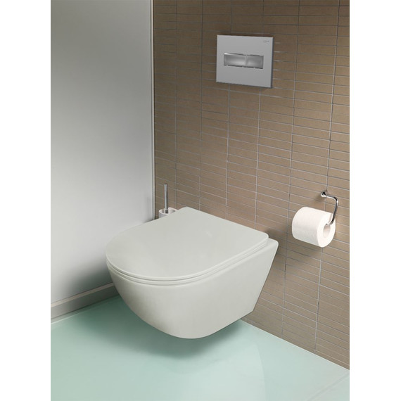 Инсталляция с подвесным унитазом комплект: Grohe Solido 38811KF0 с подвесным безободковым унитазом Loranto Ester 87265 сиденье микролифт, крепление, кнопка смыва чёрная матовая, Цвет производителя: чёрный матовый - фото 16