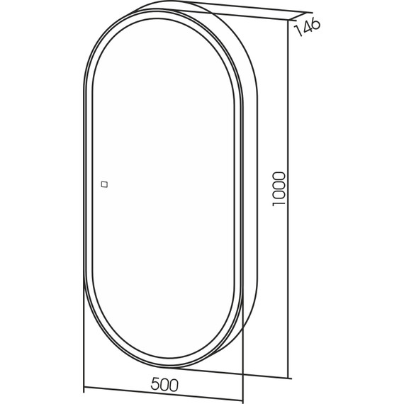 Зеркало Abber Kontur 50 см AG6339S - фото 3