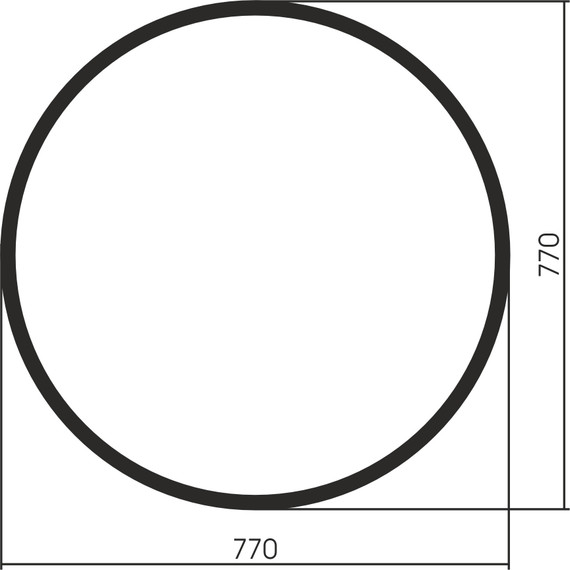 Зеркало Abber Mond 77 см AG6201B, чёрный - фото 3
