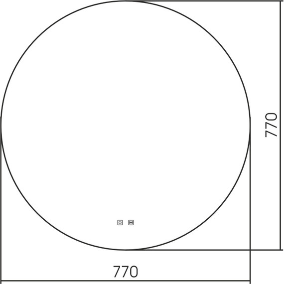 Зеркало Abber Mond 77 см AG6203S-0.77 - фото 3